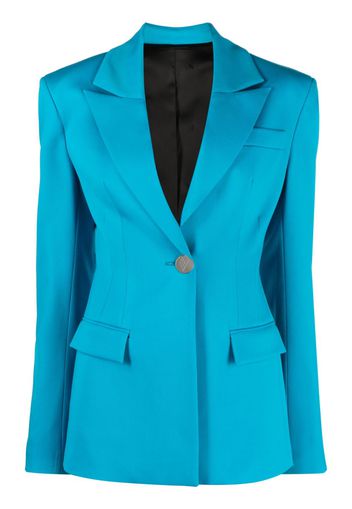 The Attico peak-lapel virgin-wool blazer - Blu