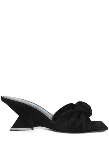 The Attico Duse 60mm knotted mules - Nero