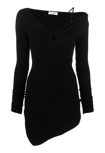 The Attico Desai ribbed-knit minidress - Nero