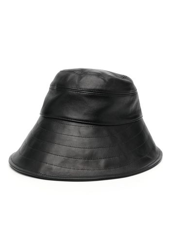 The Attico logo-plaque bucket hat - Nero