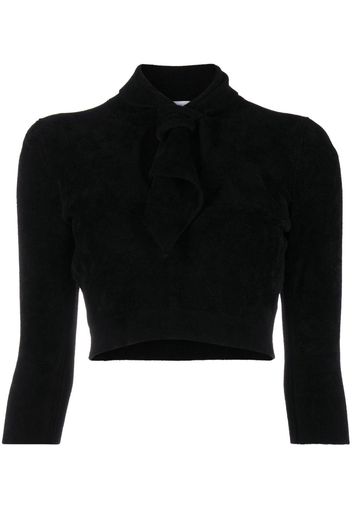 The Attico Maglione crop Catlin - Nero