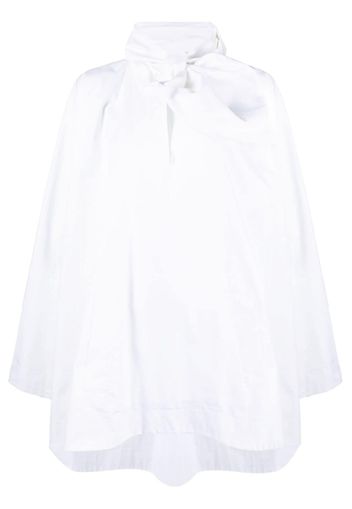 The Attico bow-neck cotton blouse - Bianco