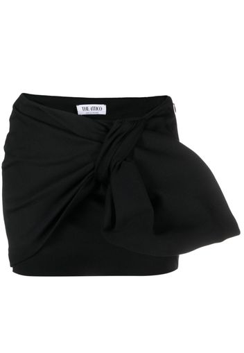 The Attico Daiki tie-knit mini skirt - Nero