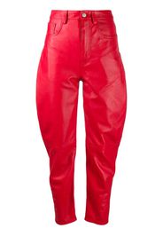 high-waisted tapered trousers