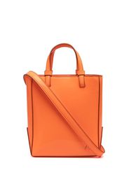 open-top leather tote bag