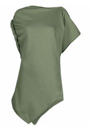 The Attico boat neck asymmetric top - Verde