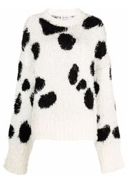 The Attico cow-print knitted jumper - Bianco