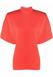 The Attico mock-neck cotton top - Arancione