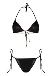 The Attico Bikini a triangolo Sheen - Nero