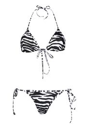 The Attico Set bikini con stampa - Nero