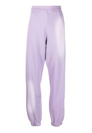 The Attico bleach-effect slim track pants - Viola