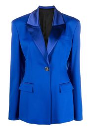 The Attico silk single-breasted blazer - Blu