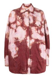 The Attico Giacca denim con fantasia tie-dye - Rosa