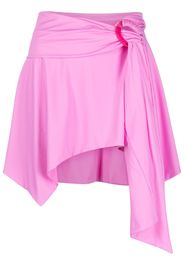 The Attico ring-detailed asymmetric skirt - Rosa