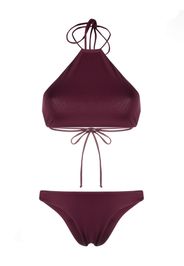 The Attico halterneck strap bikini set - Rosso