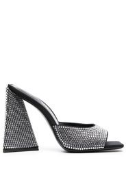 The Attico Devon 115mm crystal-embellished mules - Nero