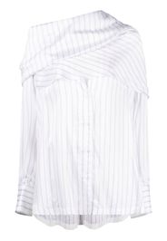 The Attico Camicia asimmetrica a righe - Bianco