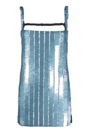 The Attico crystal open-back minidress - Blu