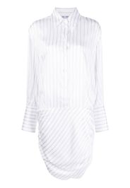 The Attico Hatty striped mini dress - Bianco