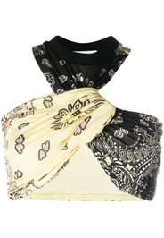 The Attico Asahi bandana-print top - Nero