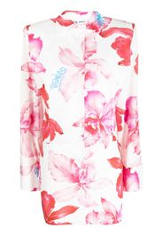 The Attico floral-print shirt dress - Rosa