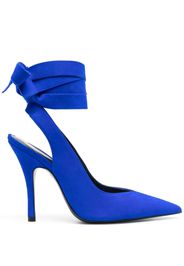 The Attico Venus 105mm leather slingback pumps - Blu