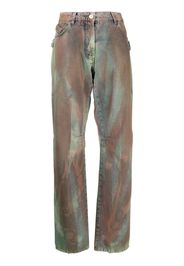 The Attico Deann camouflage trousers - Blu