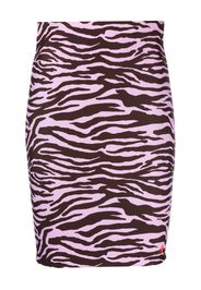 The Attico zebra-print pencil midi skirt - Rosa