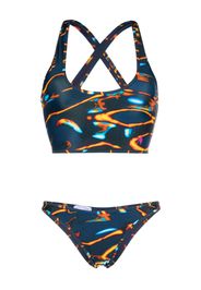 The Attico Bikini con stampa astratta - Blu