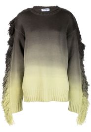 The Attico Rundie fringed ombré jumper - Grigio