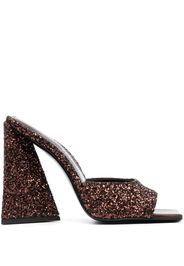 The Attico Mules Devon con paillettes - Marrone