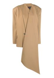 The Attico scarf-detail draped blazer - Toni neutri