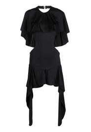 The Attico Airi cape-effect cut-out minidress - Nero