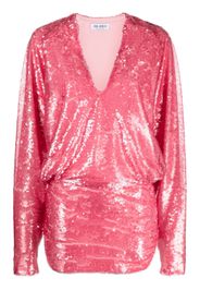 The Attico V-neck sequin minidress - Rosa