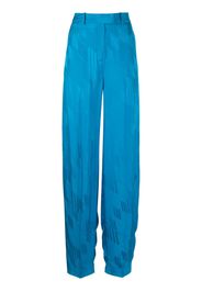 The Attico Pantaloni Jagger a gamba ampia con monogramma - Blu