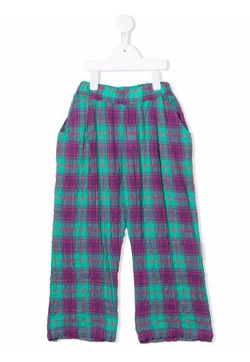 The campamento plaid-check print trousers - Verde