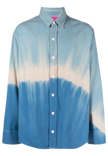 The Elder Statesman Camicia con fantasia tie-dye - Blu