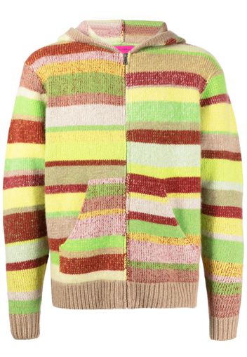 The Elder Statesman multi-stripe zip-up hoodie - Multicolore