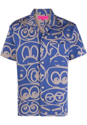 The Elder Statesman graphic-print cotton shirt - Blu