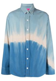 The Elder Statesman Camicia con fantasia tie-dye - Blu