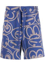 The Elder Statesman graphic-print bermuda shorts - Blu