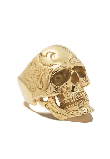 engraved skull ring