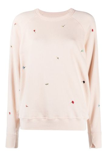 The Great. floral-embroidered terry sweatshirt - Rosa