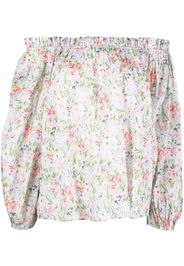 The Great. floral-print drop-shoulder blouse - Verde