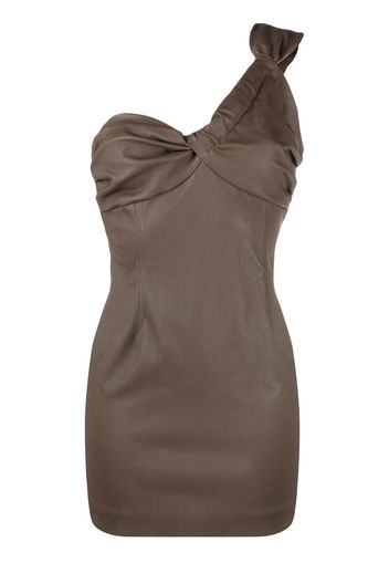 The Mannei Saint Pierre one-shoulder mini dress - Marrone