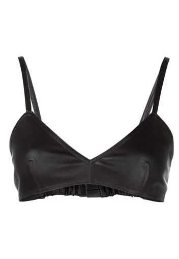 The Mannei Sierra leather bralette - Marrone