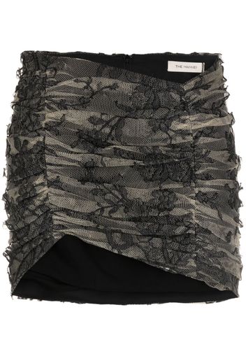 The Mannei asymmetric tulle miniskirt - Nero