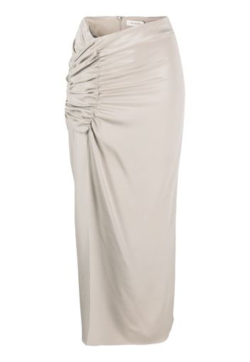 The Mannei asymmetric-design maxi skirt - Toni neutri