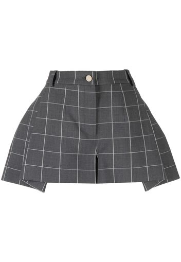 The Mannei check-pattern mini shorts - Grigio