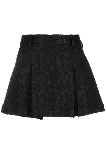 The Mannei Ewro floral-jacquard mini skirt - Nero